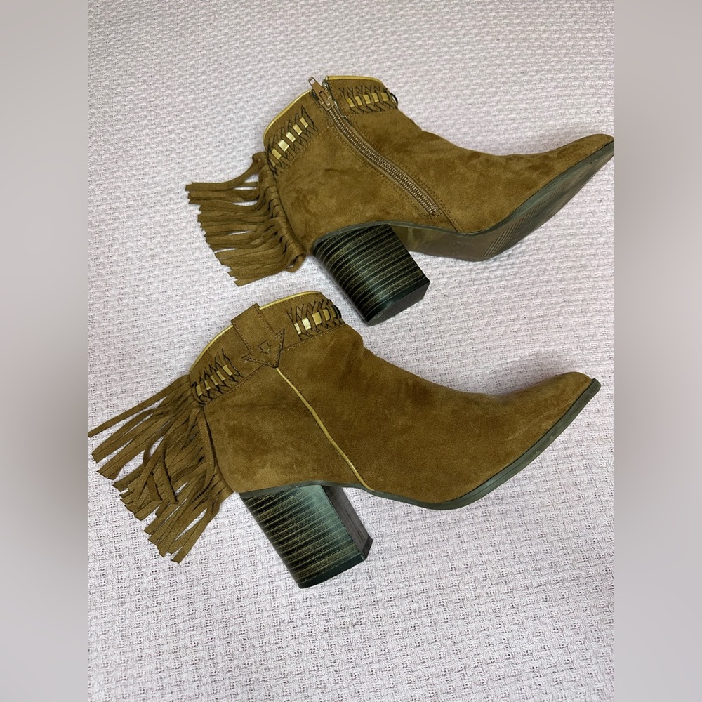 Suede Fringe Booties - Picture 4 of 4
